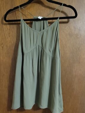 Old Navy Olive Green Spaghetti Strap Swing Tank